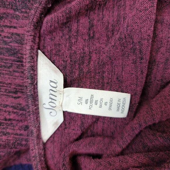 Soma mlange marsala black poncho top - Picture 7 of 8